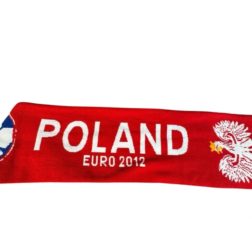 Euro 2012 Poland Ukraine Soccer Scarf Football Fan Red Blue Yellow